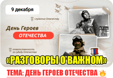 Разговоры о важном "День Героев Отечества".